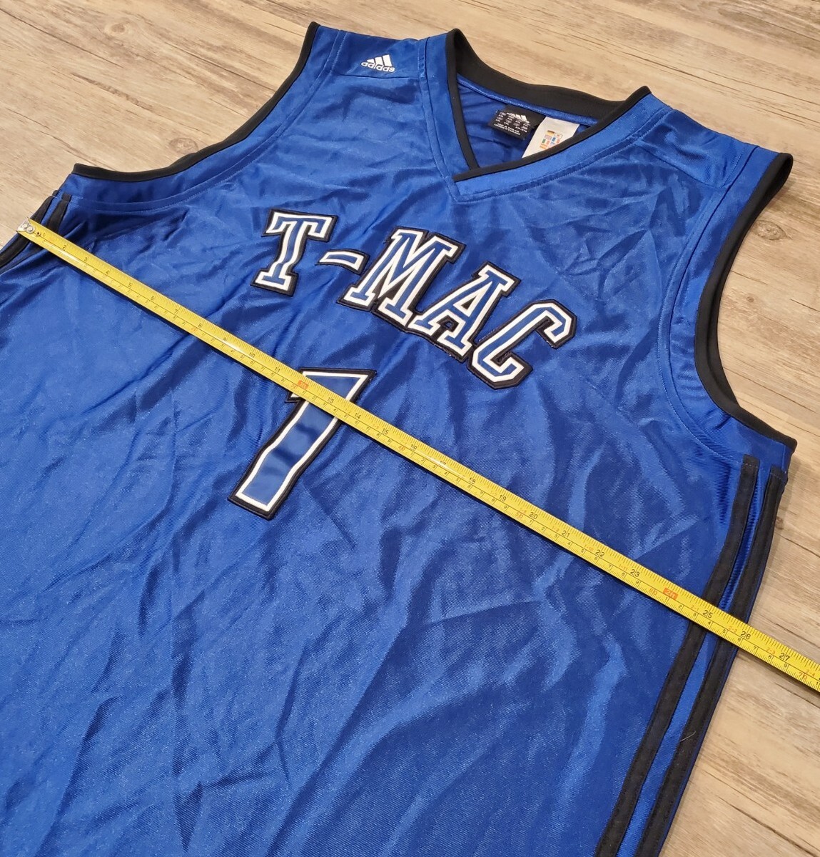 Tracy McGrady T-MAC Adidas Basketball Jersey Blue Black Mens Sz