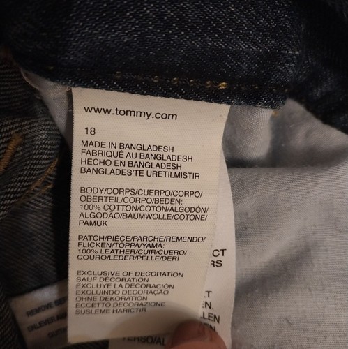 Tommy Hilfiger Jeans Boys 18 Youth Straight Leg Medium Wash - Picture 9 of 15