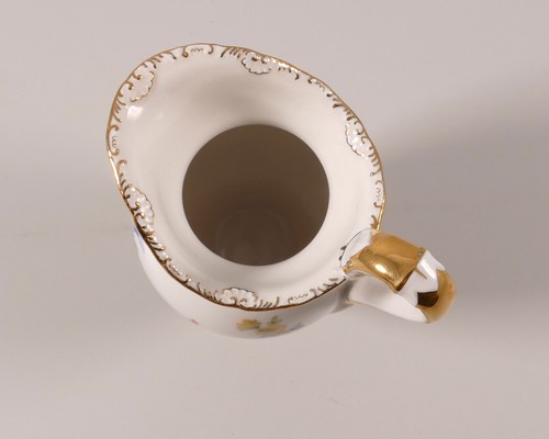 Meissen Prunkt- Sahnekännchen Kännchen gold angespitz Streublümchen 1. Wahl - Picture 8 of 10