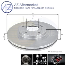 Fits Mitsubishi Shogun Pinin 1999-2007 1.8 2.0 AZ Front Brake Disc #1 MR334996