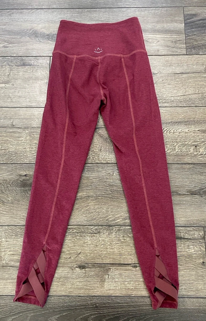 beyond-yoga elastic criss cross ankle leggings