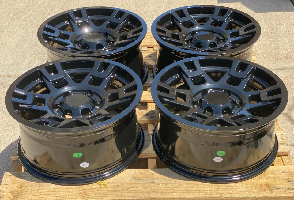 17" Wheels Fits Toyota 4Runner Tacoma FJ GX460 GX470 17x8 6x139.7 +5 Gloss Black - Image 2 of 4