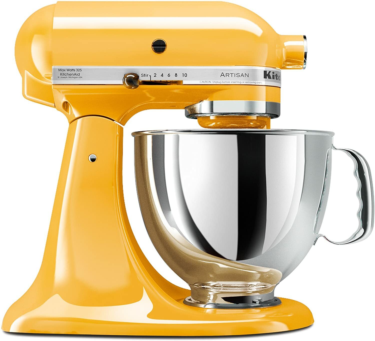 majestic yellow kitchenaid stand mixer