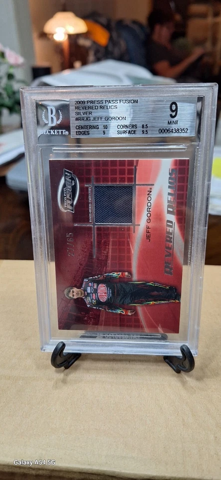 2009 Press Pass Fusion Revered Relics Silver Jeff Gordon RUmemo 27/65 BGS MINT 9 - Image 2 of 3