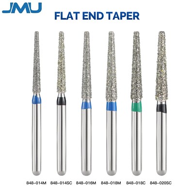 Dental Diamond Burs Flat End Taper FG Medium/Coarse Grit Friction Grip Burs