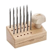GLARDON-VALLORBE SWISS DIAMOND SETTING BEADING TOOLS SET of 12 JEWELRY BEADERS 
