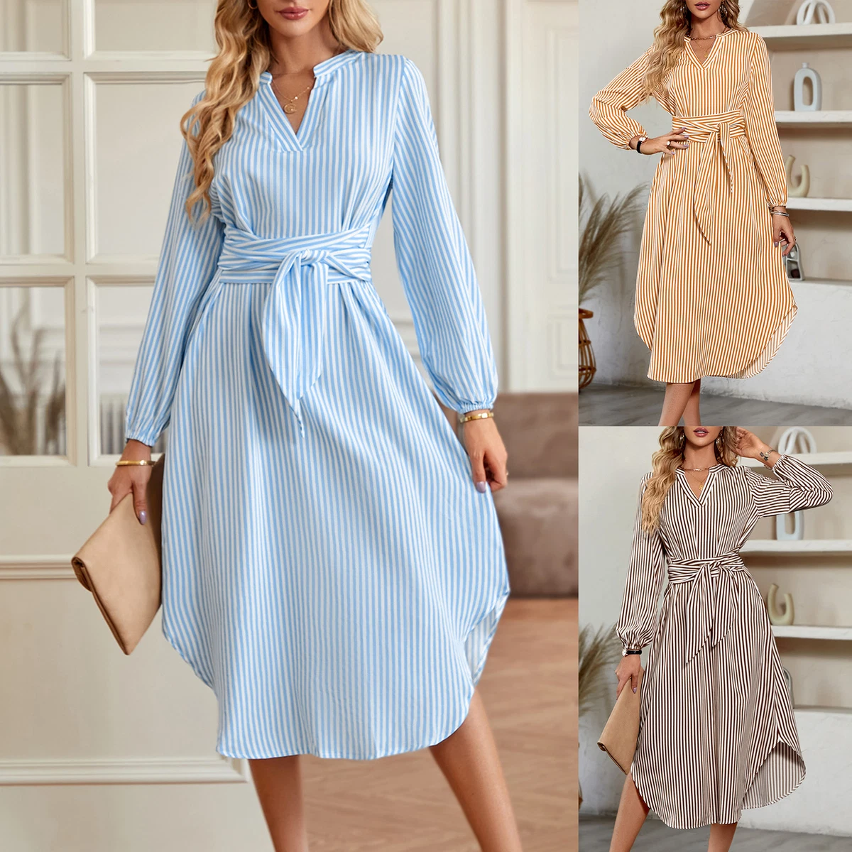 Casual midi cheap shirt dress