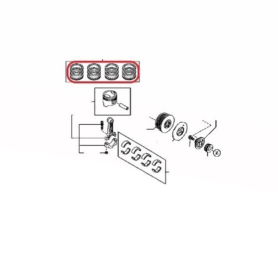 MAZDA Genuine ROADSTER NB6C NB4 Mx5 miata NB 03 turbo PISTON RING SET