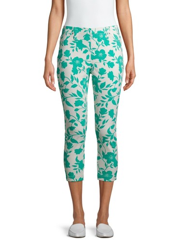 Capri Jeggings Green Floral Size 