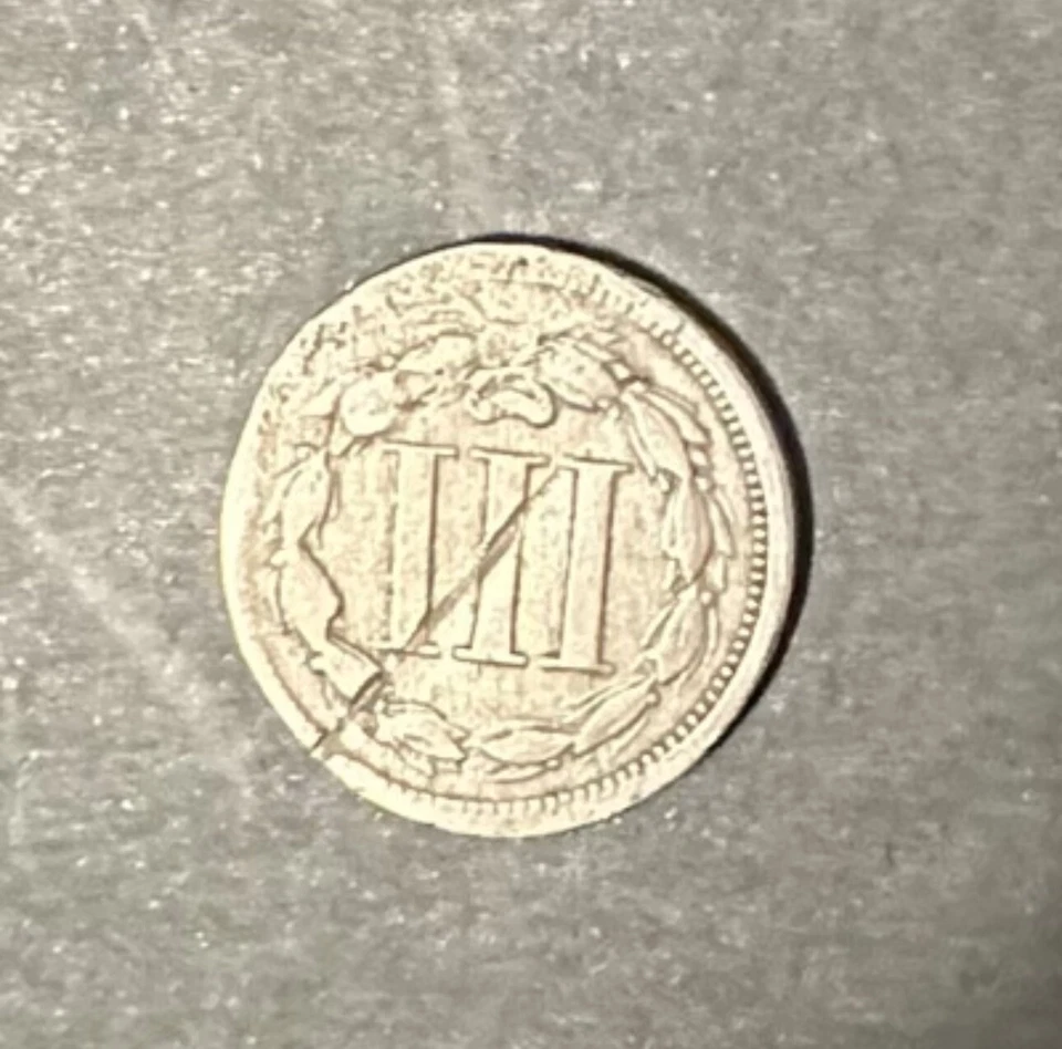 1866 THREE CENT NICKEL Mint Error - Image 2 of 2