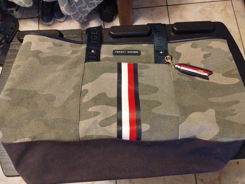 Tommy Hilfiger Camouflage Tote handbag Fabric with Nylon interior lining 