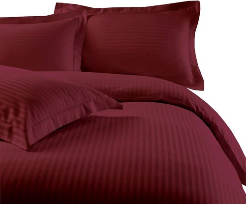 Striped 300tc 100% Cotton Multi Piece Bedding Set Duvet Cover Set and Bed Sheets - Picture 7 of 15