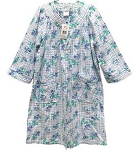 Vintage Sears Madison s Best Night Gown Flannel Blue Flowers Womens Large NEW