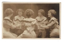 AR1350 - PHOTO FANTASY SURREALISM 5x THE SAME WOMEN - RPPC by myers cope