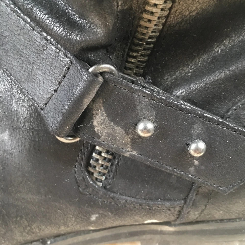 Botas Lane Bryant para mujer 9 W Dream Cloud Moto botín con cremallera lateral negro imitación cuero Foto 4 de 4