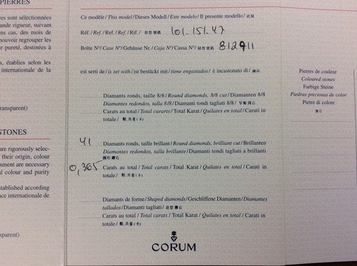Corum Certificate Papers set of 5 + Free Shipping - Picture 6 of 15