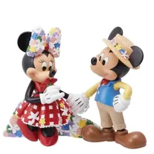 Disney Showcase BOTANICAL MICKEY AND MINNIE MOUSE FIGURINE 6014864 NEW IN BOX