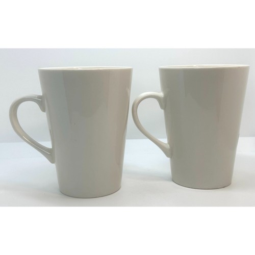 2 Starbucks Mermaid Siren Logo White Black Ceramic Coffee Tea Mug Cup 16 oz - Picture 5 of 10