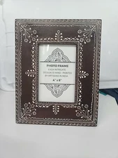 Youngs Inc Hand Painted 4x6 Wood Photo Frame P1