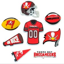 Tampa Bay Buccaneers Football Croc Shoe Charms Set of 8