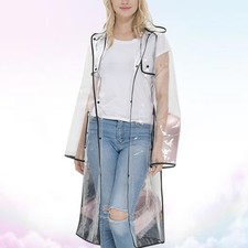 Hooded Rain Lightweight Jacket Women Poncho Eco-friendly Raincoat Camping