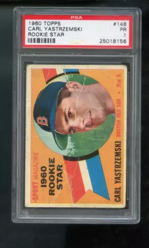 1960 Topps #148 Carl Yastrzemski ROOKIE Star RC PSA 1 Graded Baseball Card MLB