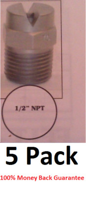 5 HARDENED STEEL SPRAY TIPS 1/2'' 80/30, 80/40, 80/50, 80/70, 80/100 SEALCOATING