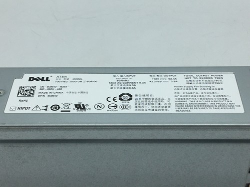 Dell PowerEdge 2950 2970 Server 750W Power Supply ATSN 7001452-J000 or Z750P-00 - Picture 6 of 6