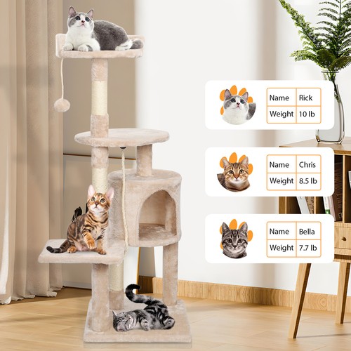 Rascador árbol para gatos sisal árbol rascador para gatos gatos grandes árbol trepador XL gatos - Imagen 23 de 24