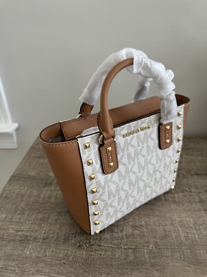 NWT Michael Kors Women's Sandrine Stud Small Leather Crossbody