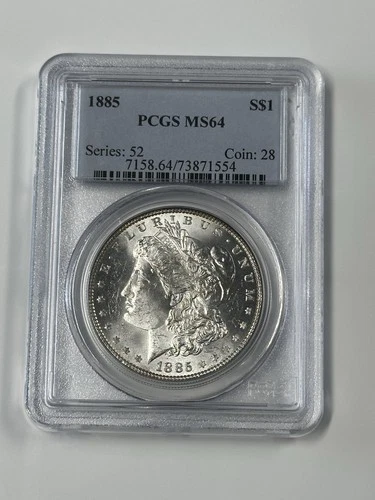 1885 Morgan Silver Dollar PCGS MS64 Uncirculated $1 Silver Coin Philadelphia