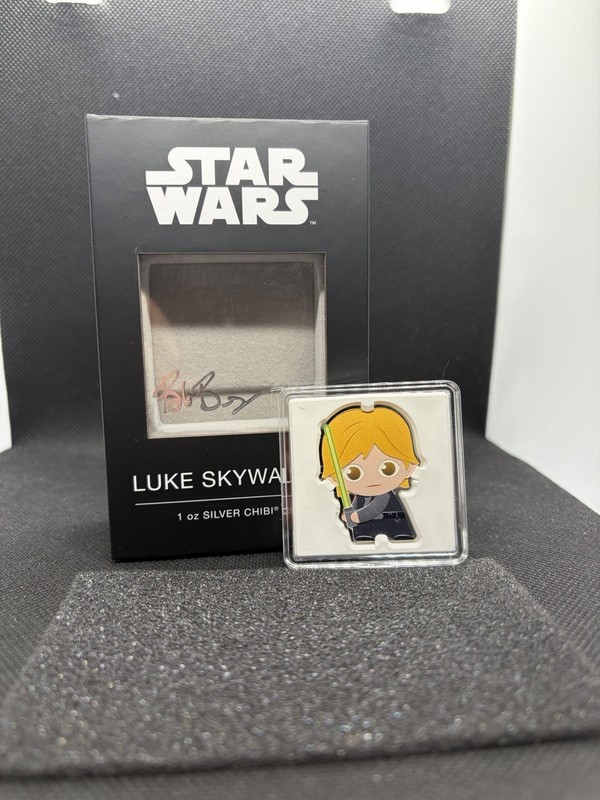 Bob Bergen Signed Luke Skywalker 1 oz Silver Chibi Coin – Star Wars