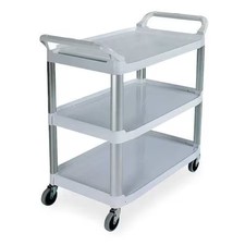 Rubbermaid Commercial Fg409100gray Dual-Handle Utility Cart With Lipped Plastic