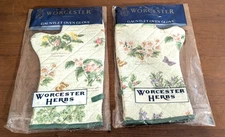 ROYAL WORCESTER “WORCESTER HERBS” Gauntlet Oven Gloves Made in England NIP
