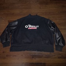 Vintage Fox News Varsity Jacket Mens XXL O'Reilly Factor Wool w/ Leather Sleeves