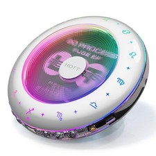 HOTT C901 CD Player Portable,Album Players with Bluetooth 5.3 Anti Silver