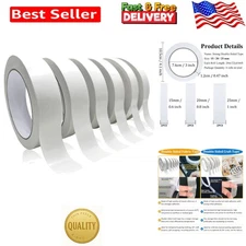 6 Rolls of Strong Double-Sided Craft Tape - Perfect for Hemming & DIY Projects