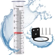 Toiclebor Rain Gauge Replacement Tube,Freeze Proof Plastic Tube with Basic St...