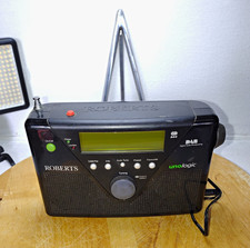 Roberts unoLogic DAB/FM RDS Portable Radio Black, Presets, Auto Tune, UK Plug