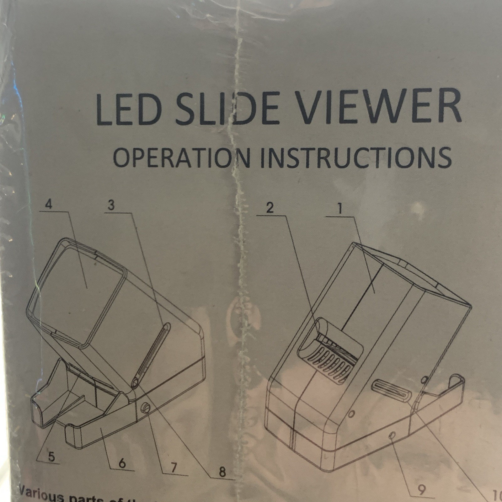 Rybozen 35mm Slide Viewer LED Daylight 3X Magnification AA Battery Powered Desk 
