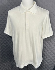 PAISLEY  GRAY - Mens NEW Slim Fit CREAM Collared Polo / Super Soft - SIZE XXL