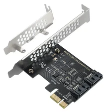 PCIe to SATA Expansion Card 2 Port 6Gbps Controller Adapter SSD HDD 3.0