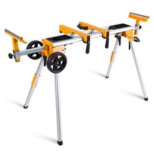 WORKESS Portable Miter Saw Stand with 6.75 in Wheels 330 lbs Load Capacity He...