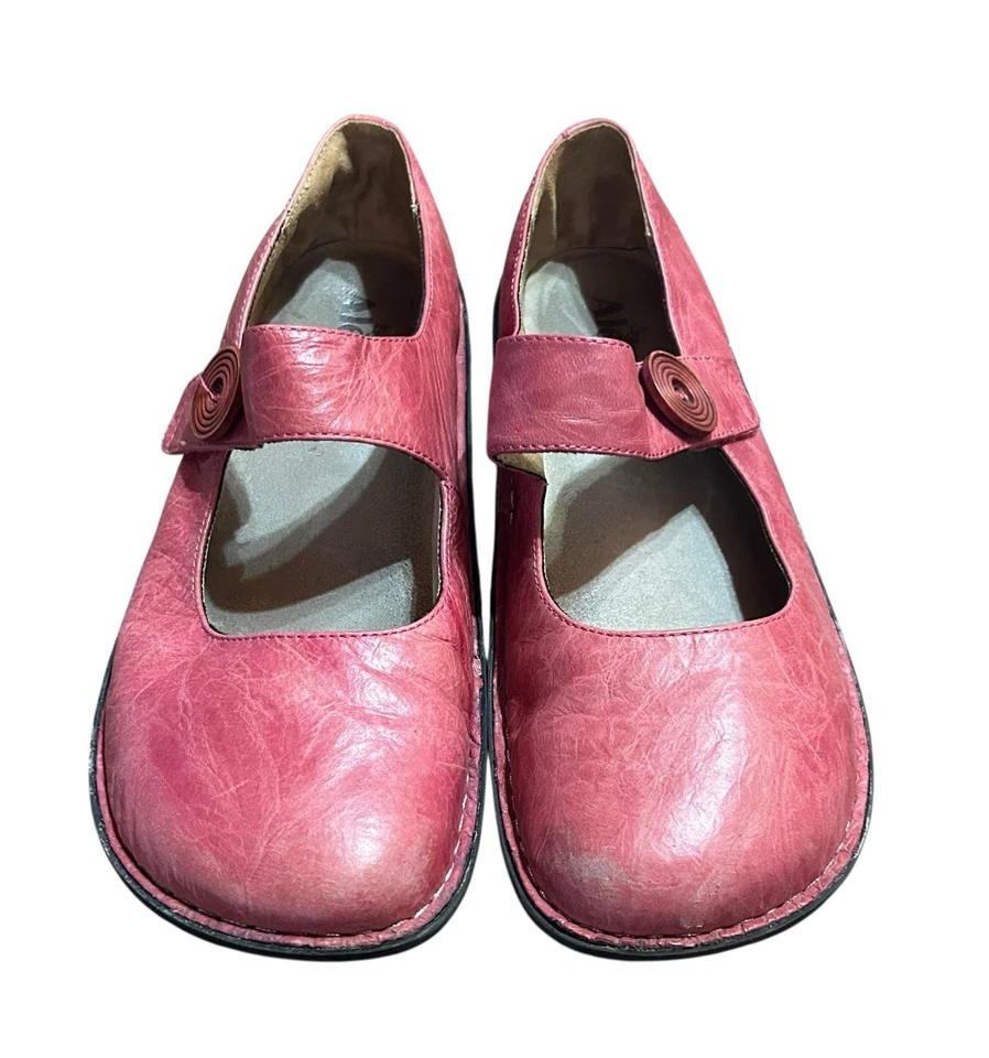 Zapatos Alegria Paloma para mujer talla 11 42 rosa Mary Jane correa cuero cómodo Foto 2 de 4