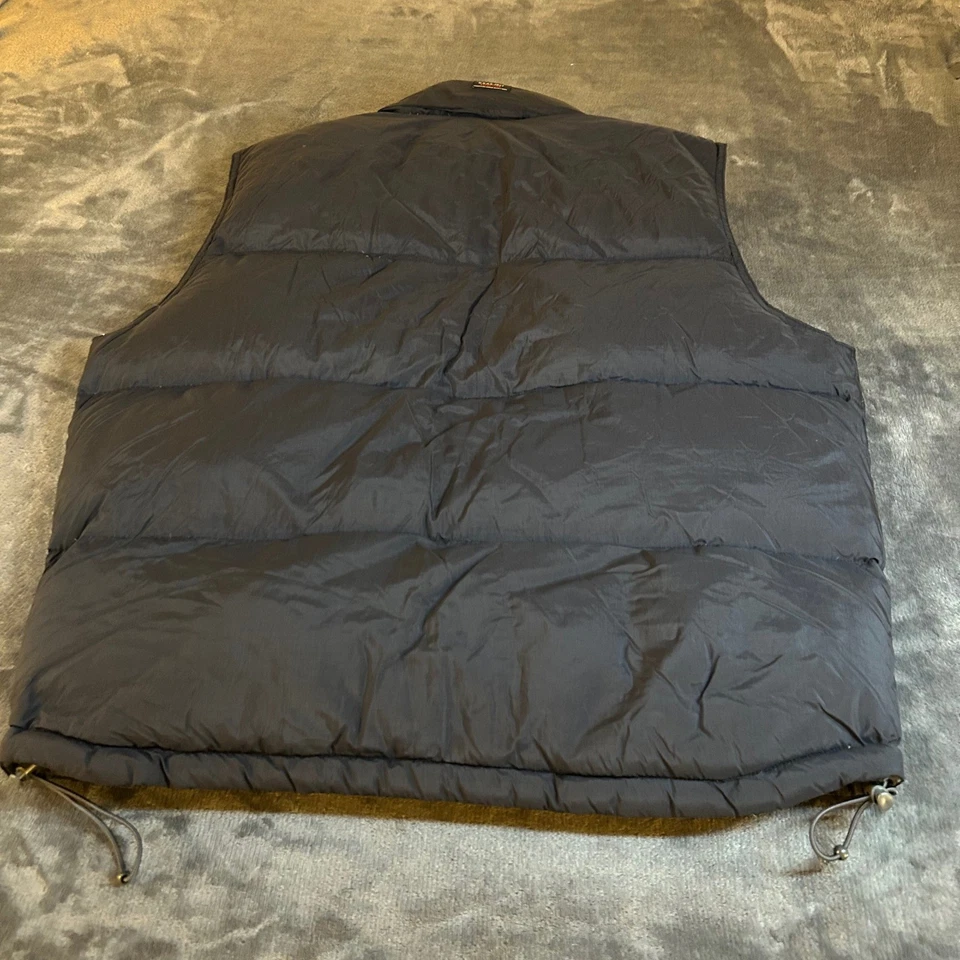 American Eagle Outfitters Chaleco Puffer Cremallera Completa Chaqueta Sin Mangas Negro Hombres Grande Foto 3 de 4