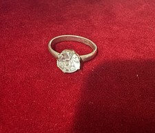 925 Sterling Silver Vintage Engagement Ring Size 7