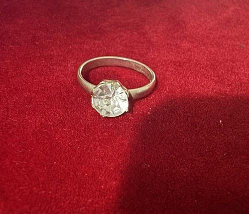 925 Sterling Silver Vintage Engagement Ring Size 7