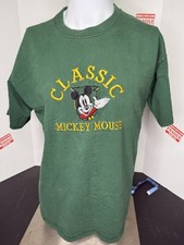 Vintage Mickey Mouse Embroidered Short Sleeve T Shirt Adult L Made In USA