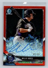2018 Bowman #BMA-WA Willie Abreu Chrome Mega Autographs Orange #/25