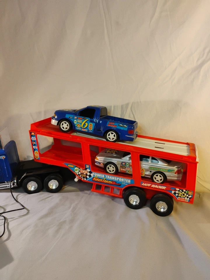 🔥 Remolque para carros semi camión radiocontrol vintage años 90 1/14 radiocontrol ¡¡Funciona!! Ford F150 y Mustang 🔥🔥 Foto 3 de 4